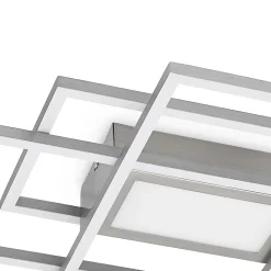 Lindby LED-loftlampe Caitlin, nikkel, metal, 105 cm