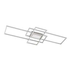 Lindby LED-loftlampe Caitlin, nikkel, metal, 105 cm