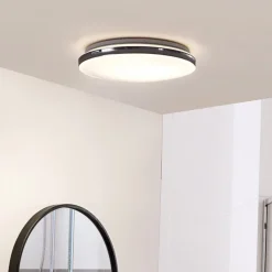 Lindby LED-loftlampe Comora, Ø 35 cm, hvid, IP44, 3000K