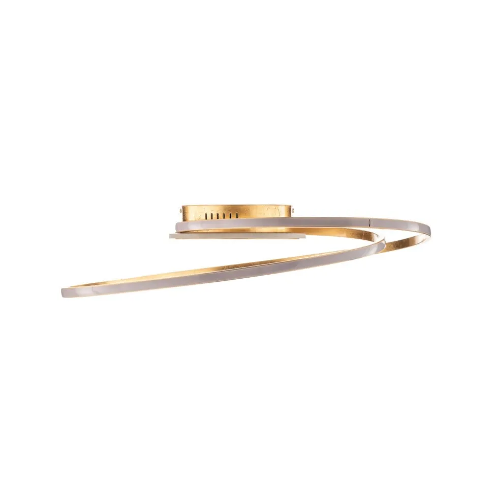 Lindby LED-loftlampe Dorle, Ø 60 cm, guld, aluminium