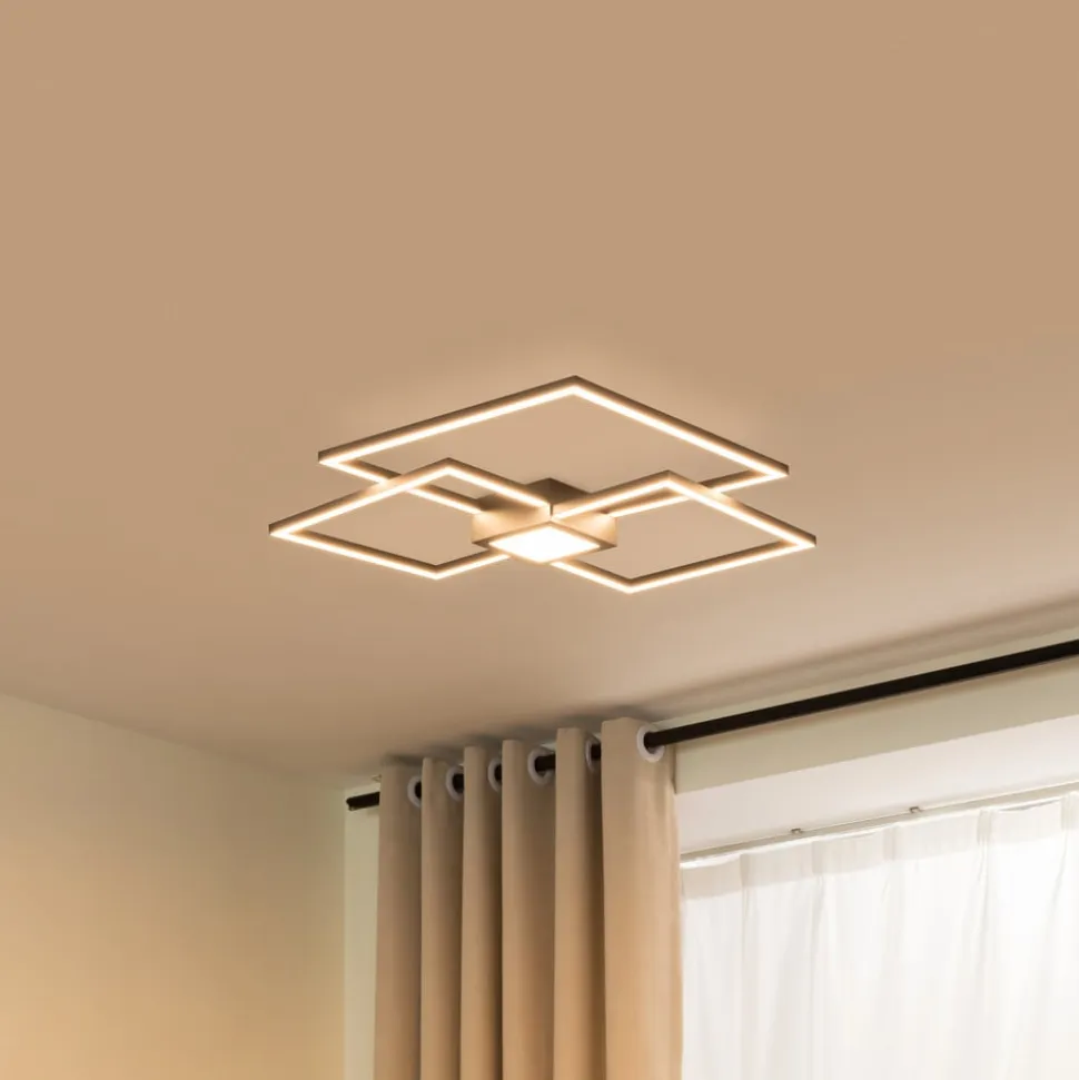 Lindby LED-loftlampe Duetto, 65 cm, antracit, 38 W, aluminium