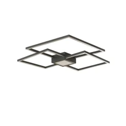 Lindby LED-loftlampe Duetto, 65 cm, antracit, 38 W, aluminium