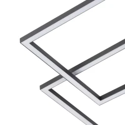 Lindby LED-loftlampe Duetto, 65 cm, antracit, 38 W, aluminium