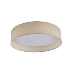 Lindby LED-loftlampe Eilif, stof, hvid, Ø 40 cm, CCT