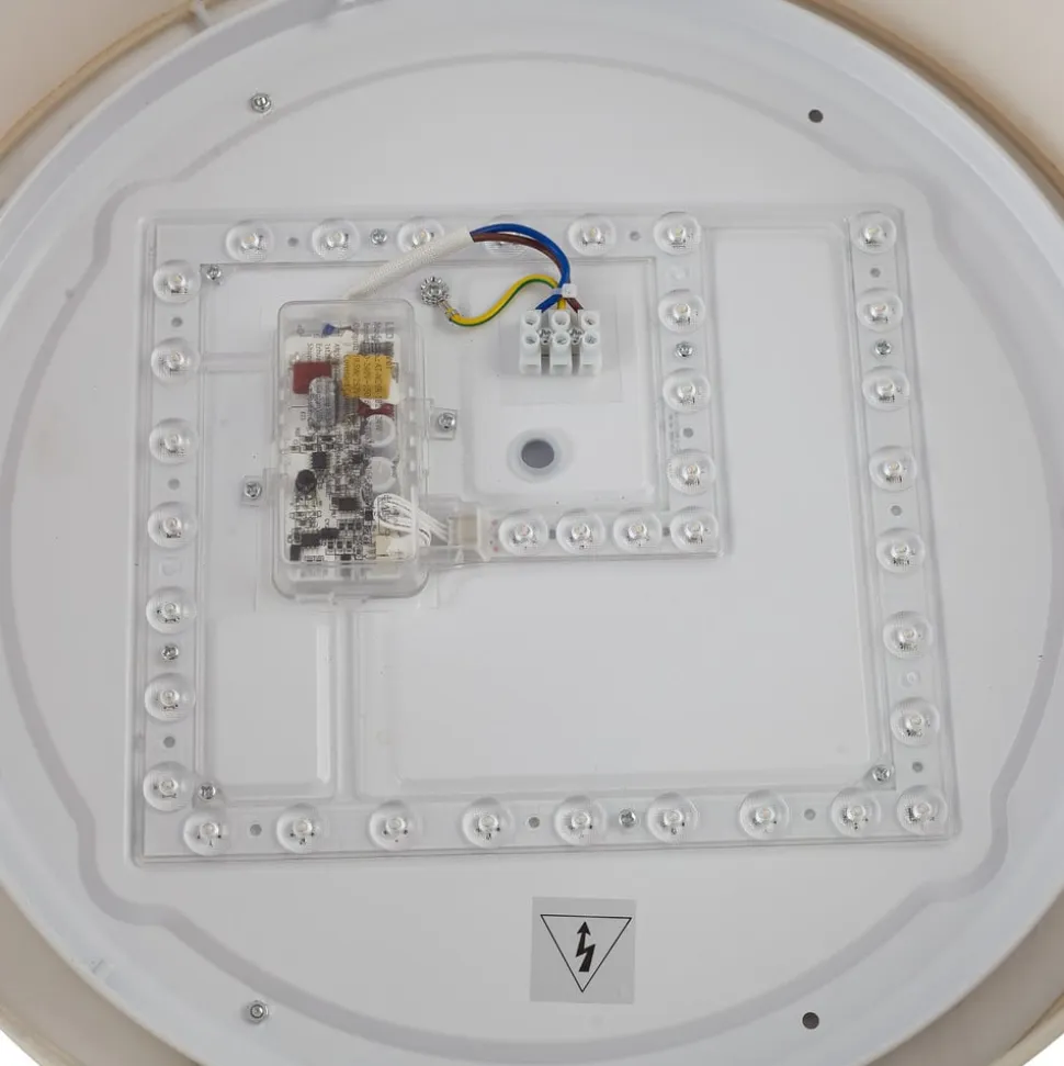Lindby LED-loftlampe Eilif, stof, hvid, Ø 40 cm, CCT