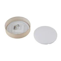 Lindby LED-loftlampe Eilif, stof, hvid, Ø 40 cm, CCT