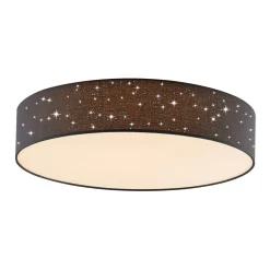 Lindby LED-loftlampe Ellamina, Ø 60 cm, antracit, tekstil