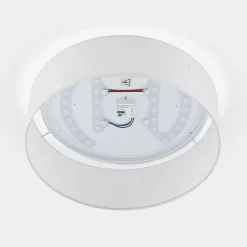 Lindby LED-loftlampe Ellamina, 40 cm, hvid, tekstil