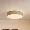 Lindby LED-loftlampe Ellamina, 60 cm, lysegrå, tekstil