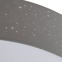 Lindby LED-loftlampe Ellamina, 60 cm, lysegrå, tekstil