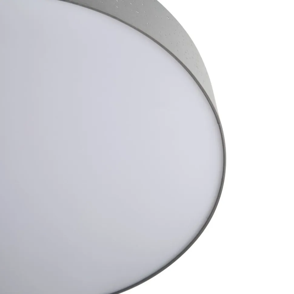 Lindby LED-loftlampe Ellamina, 60 cm, lysegrå, tekstil