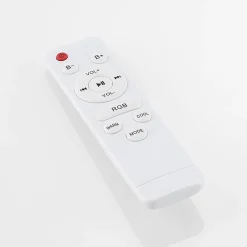 Lindby LED-loftlampe Elpida, højttaler, hvid, Ø 39cm