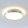 Lindby LED-loftlampe Emelie, Ø 27 cm, aluminiumsfarvet, metal