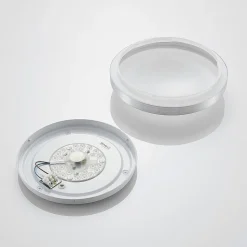 Lindby LED-loftlampe Emelie, Ø 27 cm, aluminiumsfarvet, metal
