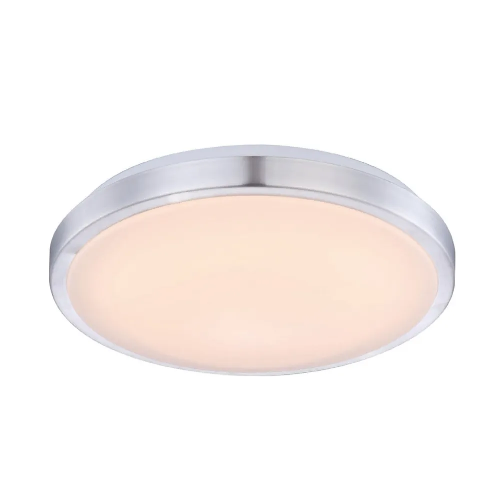 Lindby LED-loftlampe Emelie, Ø 35 cm, aluminiumsfarvet, metal