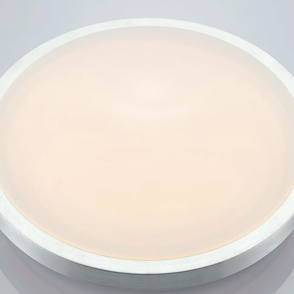 Lindby LED-loftlampe Emelie, Ø 35 cm, aluminiumsfarvet, metal