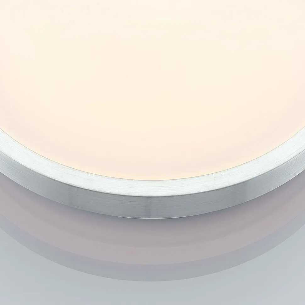 Lindby LED-loftlampe Emelie, Ø 35 cm, aluminiumsfarvet, metal