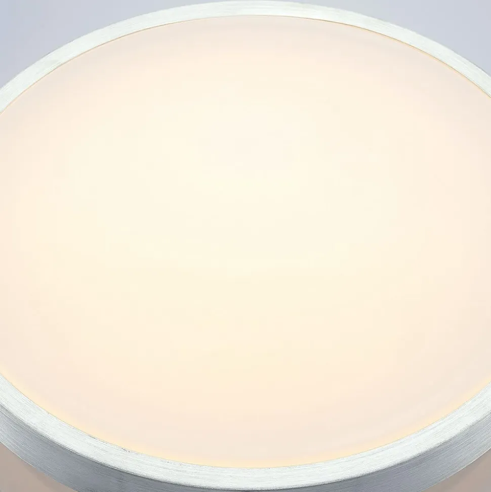 Lindby LED-loftlampe Emelie, Ø 42 cm, aluminiumsfarvet, metal