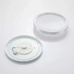 Lindby LED-loftlampe Emelie, Ø 42 cm, aluminiumsfarvet, metal