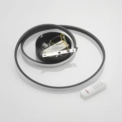 Lindby LED-loftlampe Emisua, sort, CCT, dæmpbar