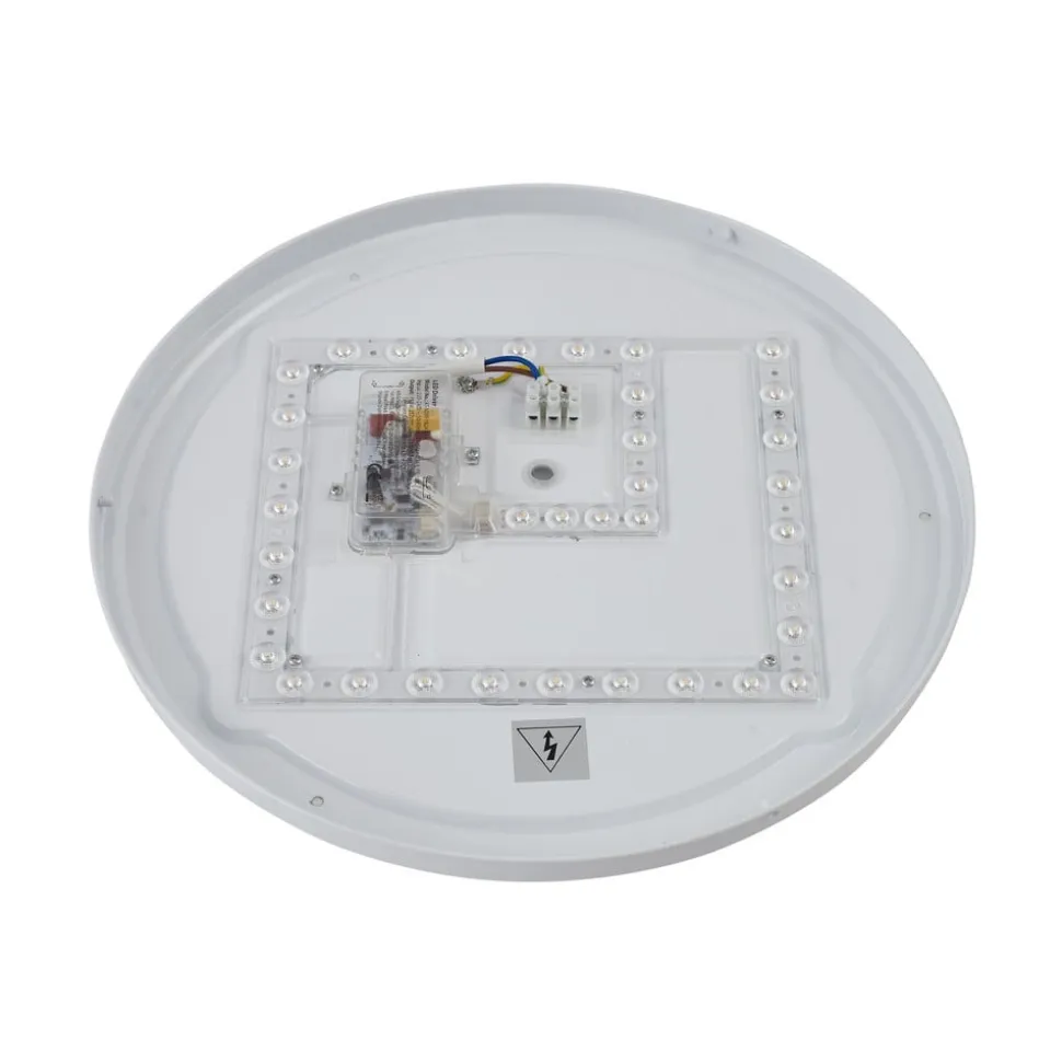 Lindby LED-loftlampe Emiva, Ø 39,5 cm, CCT, træ