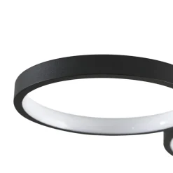 Lindby LED-loftlampe Evengeline, sort, aluminium, 88 cm