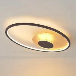 Lindby LED-loftlampe Feival, 61 cm, rust/guld, dæmpbar