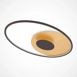 Lindby LED-loftlampe Feival, 73 cm, rust/guld, dæmpbar