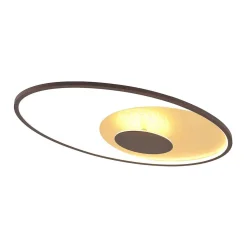 Lindby LED-loftlampe Feival, 73 cm, rust/guld, dæmpbar
