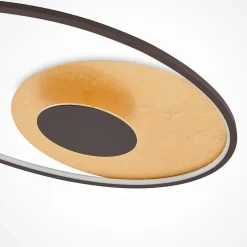 Lindby LED-loftlampe Feival, 73 cm, rust/guld, dæmpbar