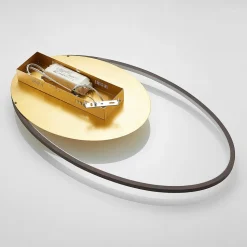 Lindby LED-loftlampe Feival, 73 cm, rust/guld, dæmpbar