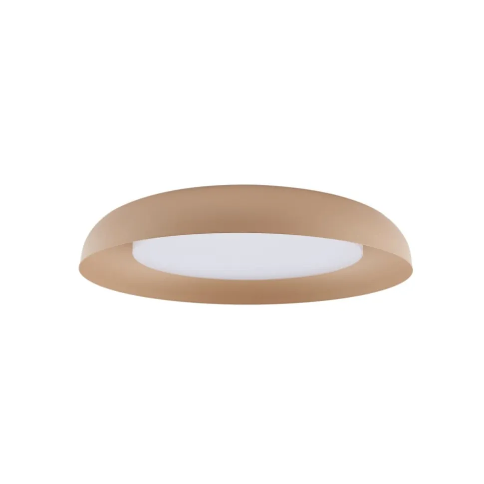 Lindby LED-loftlampe Florie, beige, metal, Ø 40 cm