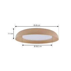 Lindby LED-loftlampe Florie, beige, metal, Ø 40 cm