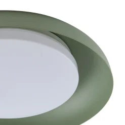 Lindby LED-loftlampe Florie, grøn, metal, Ø 40 cm