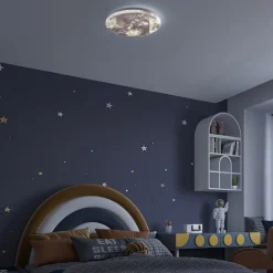 Lindby LED-loftlampe Gaios Ø 38 cm, blå, CCT, dæmpbar