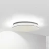 Lindby LED-loftlampe Glamo, Ø 39 cm, krom, hvid, IP44