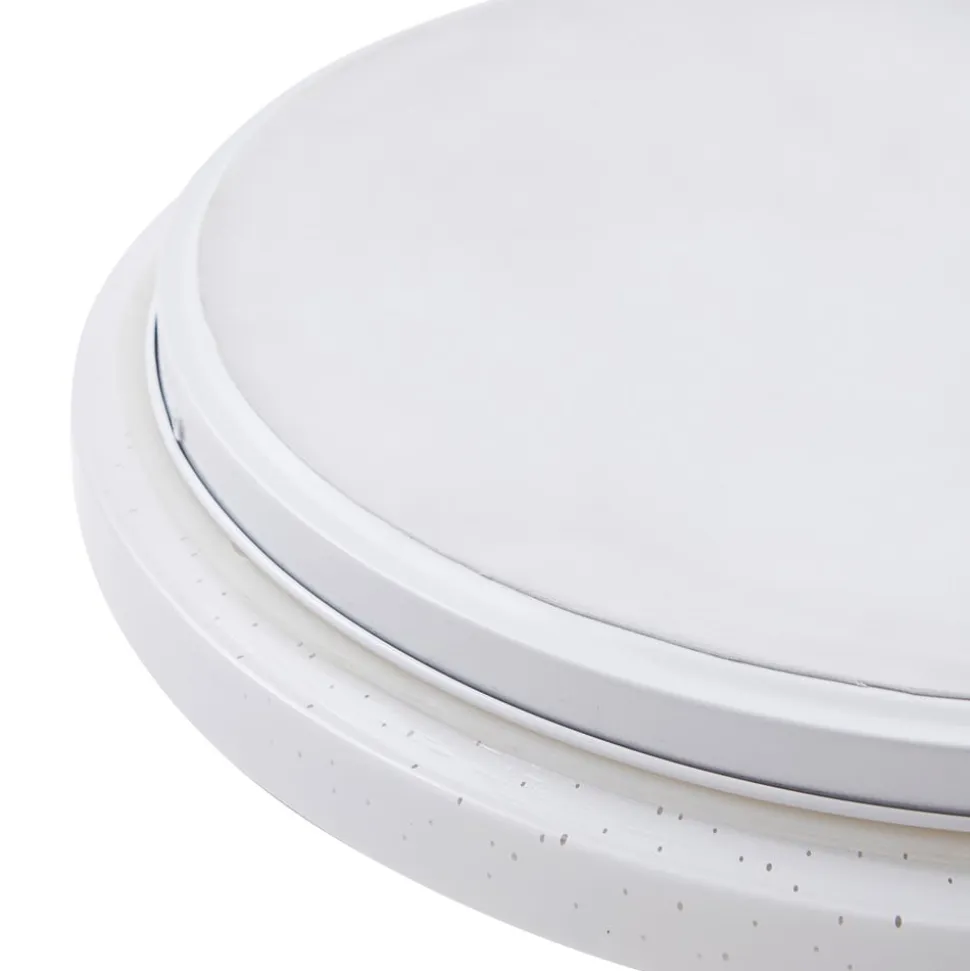 Lindby LED-loftlampe Glamo, Ø 39 cm, krom, hvid, IP44
