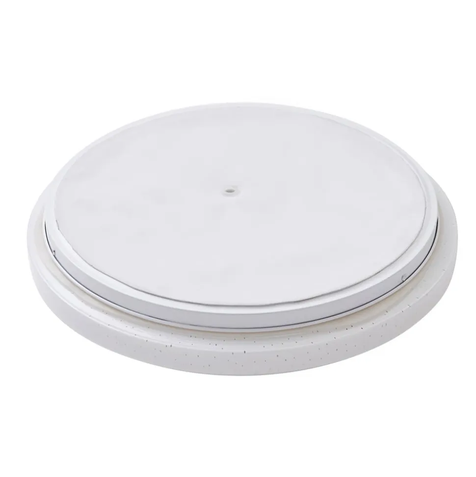 Lindby LED-loftlampe Glamo, Ø 39 cm, krom, hvid, IP44