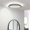 Lindby LED-loftlampe Glane, Ø 38 cm, sort/hvid, IP44