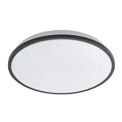 Lindby LED-loftlampe Glane, Ø 38 cm, sort/hvid, IP44