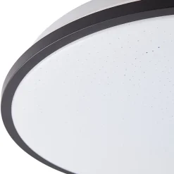 Lindby LED-loftlampe Glane, Ø 38 cm, sort/hvid, IP44