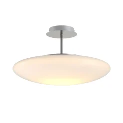 Lindby LED-loftlampe Gunda, hvid, glas, Ø 48 cm, dæmpbar