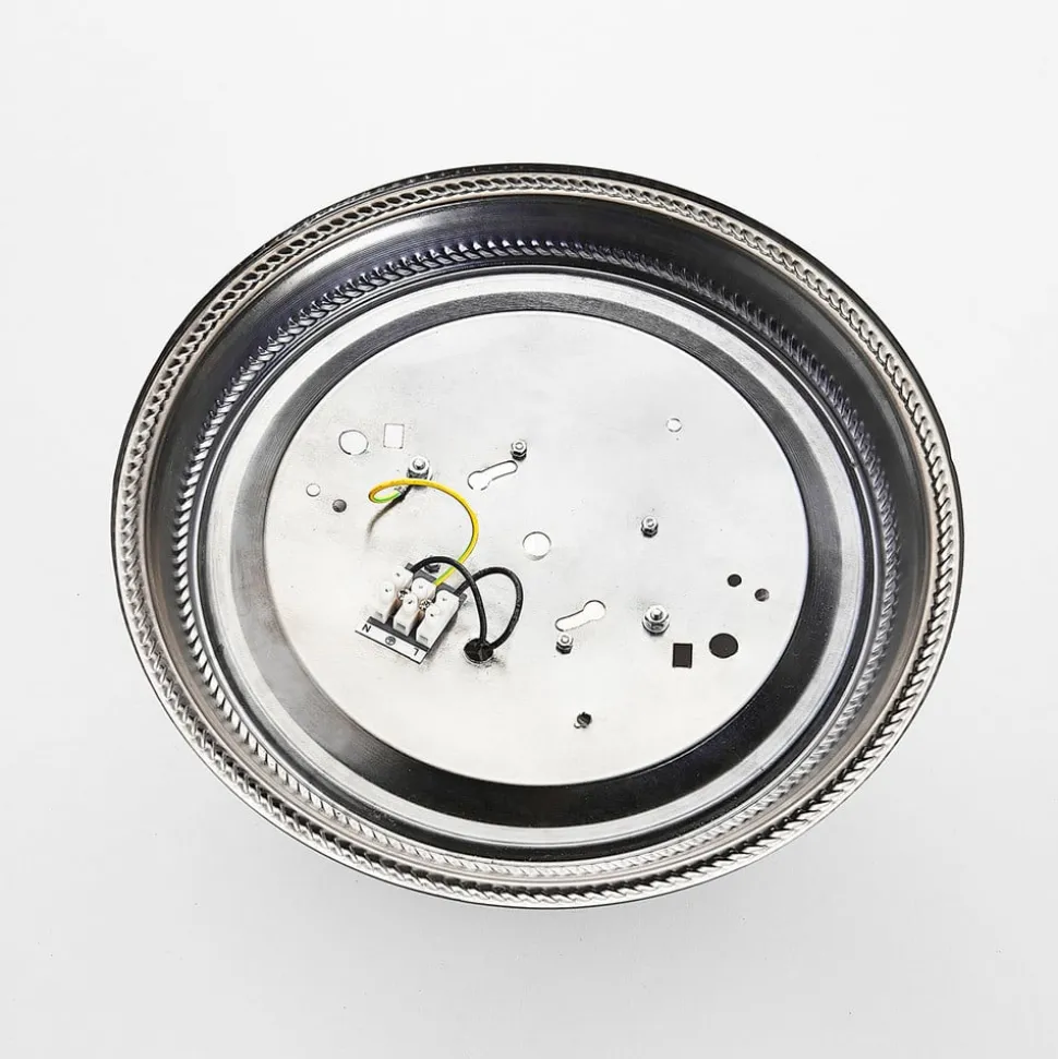 Lindby LED-loftlampe Henja, antik messing, Ø 32 cm, dæmpbar