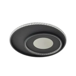 Lindby LED-loftlampe Inessa, Ø 51 cm, sort, CCT, dæmpbar