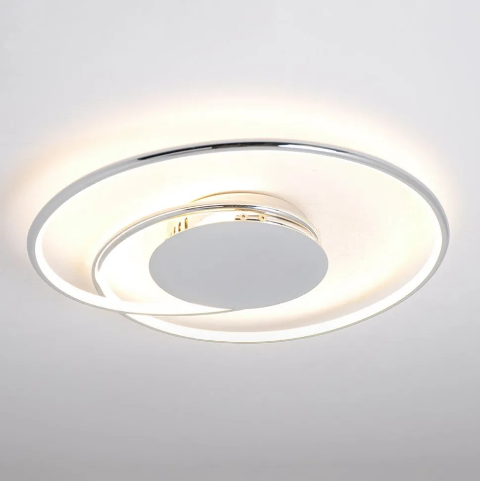 Lindby LED-loftlampe Joline, Ø 46 cm, kromfarvet, metal