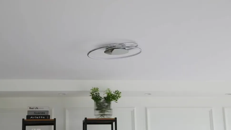 Lindby LED-loftlampe Joline, Ø 46 cm, kromfarvet, metal
