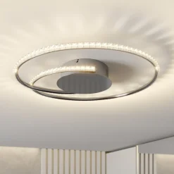 Lindby LED-loftlampe Joline, Ø 45 cm, krystaller, metal