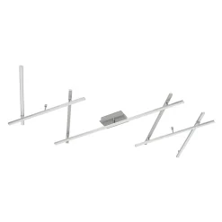 Lindby LED-loftlampe Kerem, 345 cm, nikkelfarvet, metal