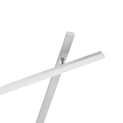 Lindby LED-loftlampe Kerem, 345 cm, nikkelfarvet, metal