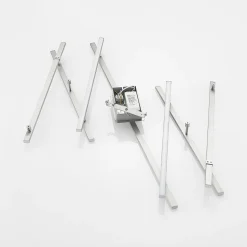 Lindby LED-loftlampe Kerem, 345 cm, nikkelfarvet, metal